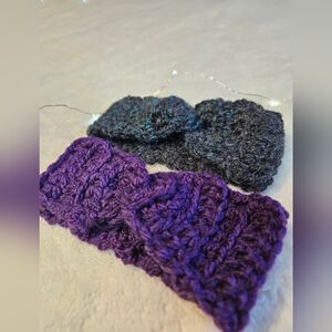 Set/2 Handmade Knit Headbands For Babies